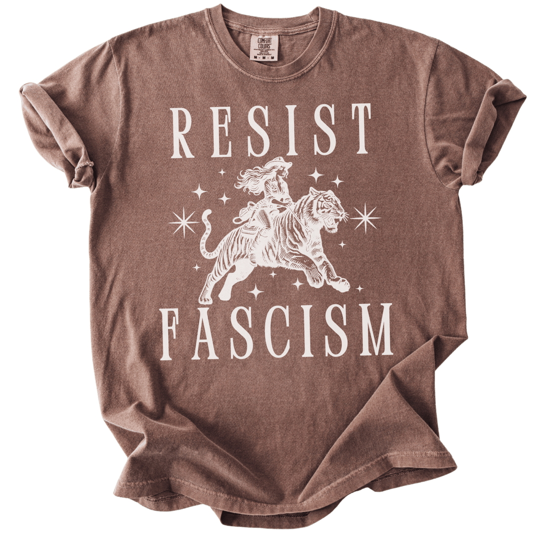 Resist Fascism Cowgirl Tee - The Rogue Petal Co. - T-Shirt