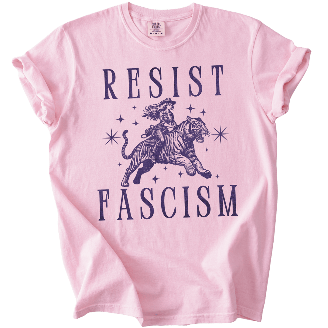 Resist Fascism Cowgirl Tee - The Rogue Petal Co. - T-Shirt