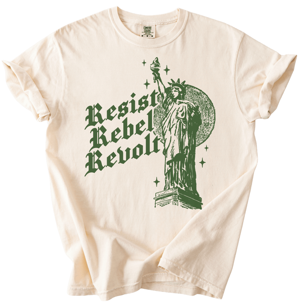 Resist Rebel Revolt Statue of Liberty Tee - The Rogue Petal Co. - T-Shirt