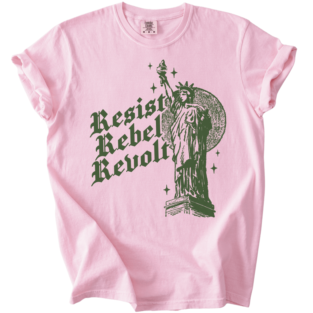 Resist Rebel Revolt Statue of Liberty Tee - The Rogue Petal Co. - T-Shirt