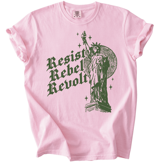 Resist Rebel Revolt Statue of Liberty Tee - The Rogue Petal Co. - T-Shirt