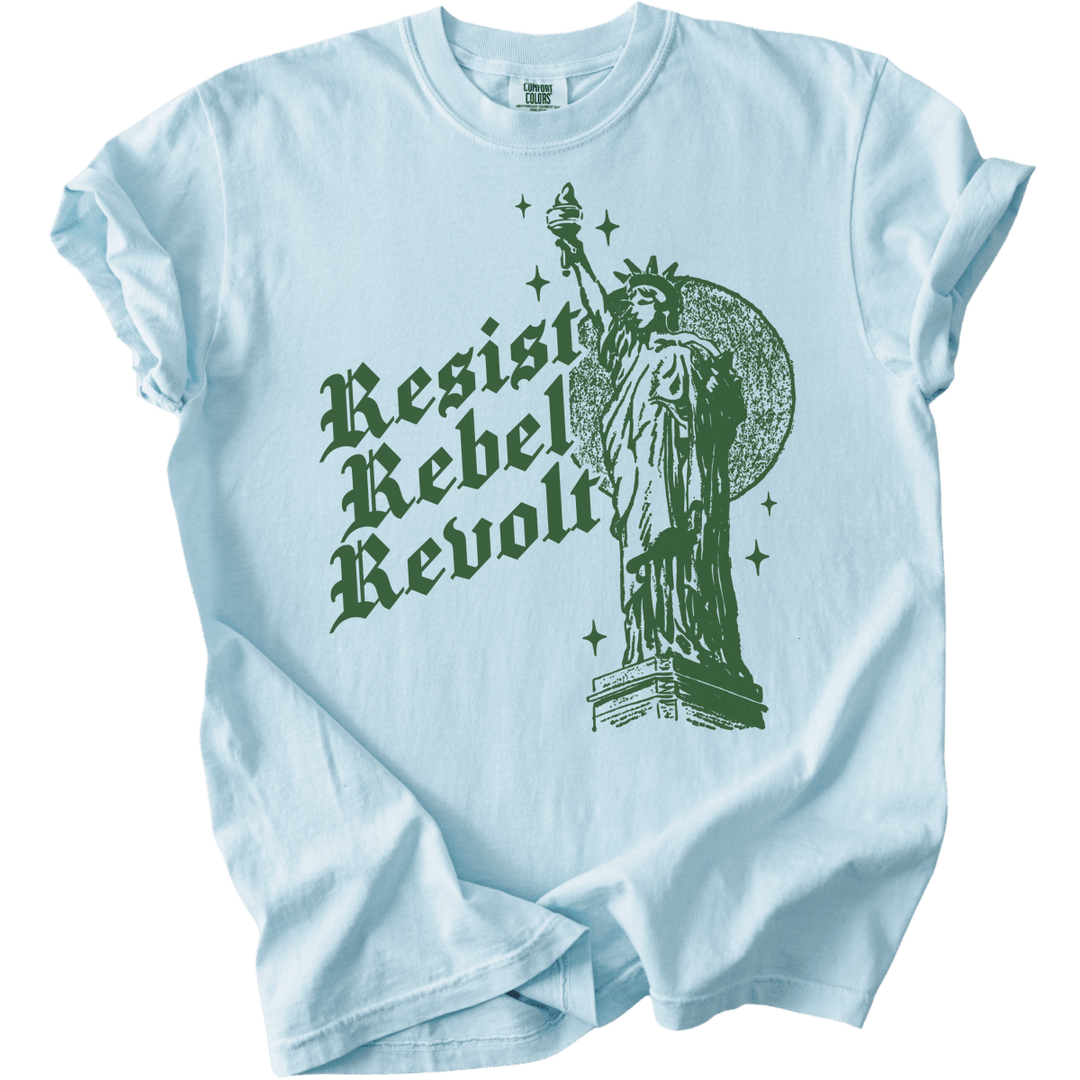 Resist Rebel Revolt Statue of Liberty Tee - The Rogue Petal Co. - T-Shirt