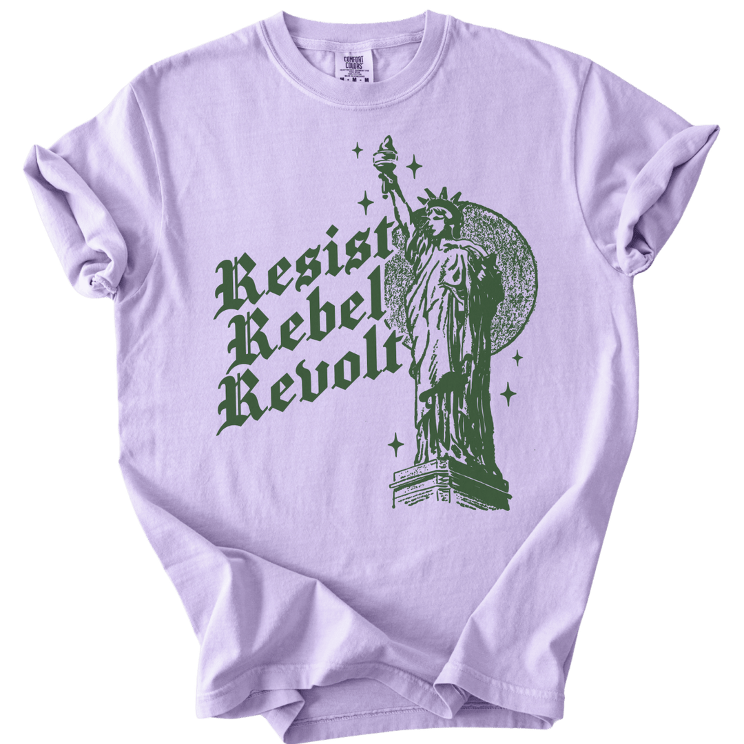 Resist Rebel Revolt Statue of Liberty Tee - The Rogue Petal Co. - T-Shirt