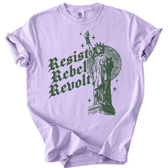 Resist Rebel Revolt Statue of Liberty Tee - The Rogue Petal Co. - T-Shirt
