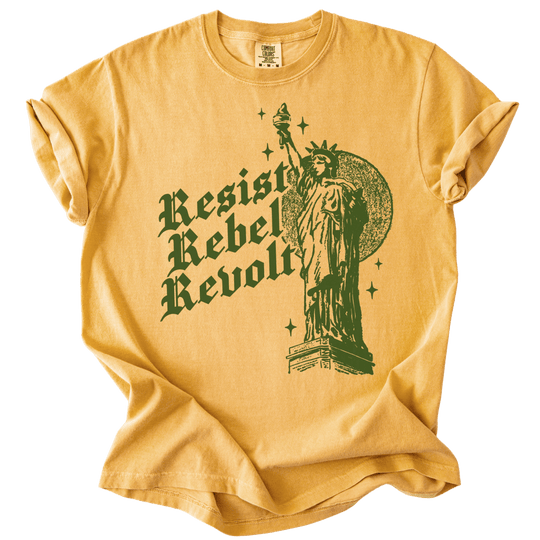 Resist Rebel Revolt Statue of Liberty Tee - The Rogue Petal Co. - T-Shirt