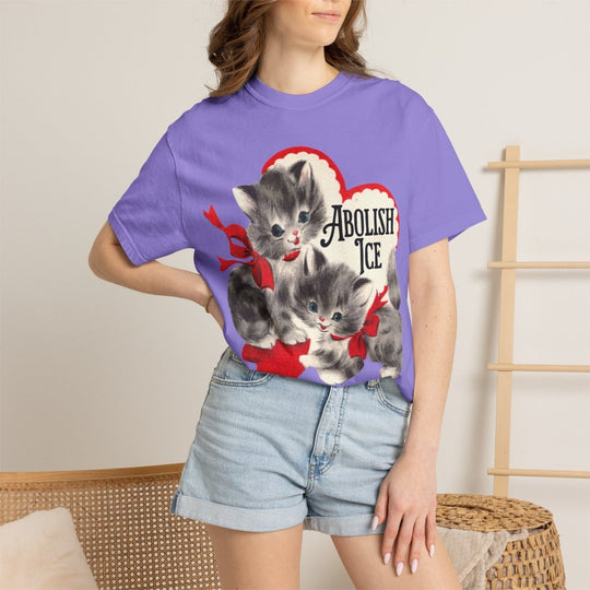 Retro Kittens Abolish ICE Tee - The Rogue Petal Co. - T-Shirt