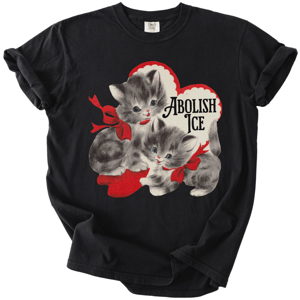 Retro Kittens Abolish ICE Tee - The Rogue Petal Co. - T-Shirt