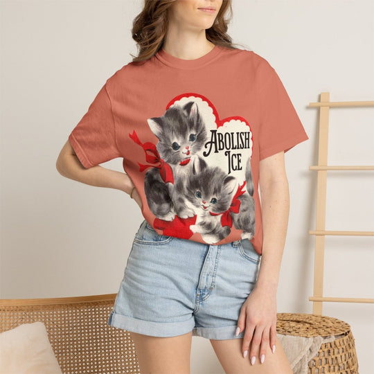 Retro Kittens Abolish ICE Tee - The Rogue Petal Co. - T-Shirt
