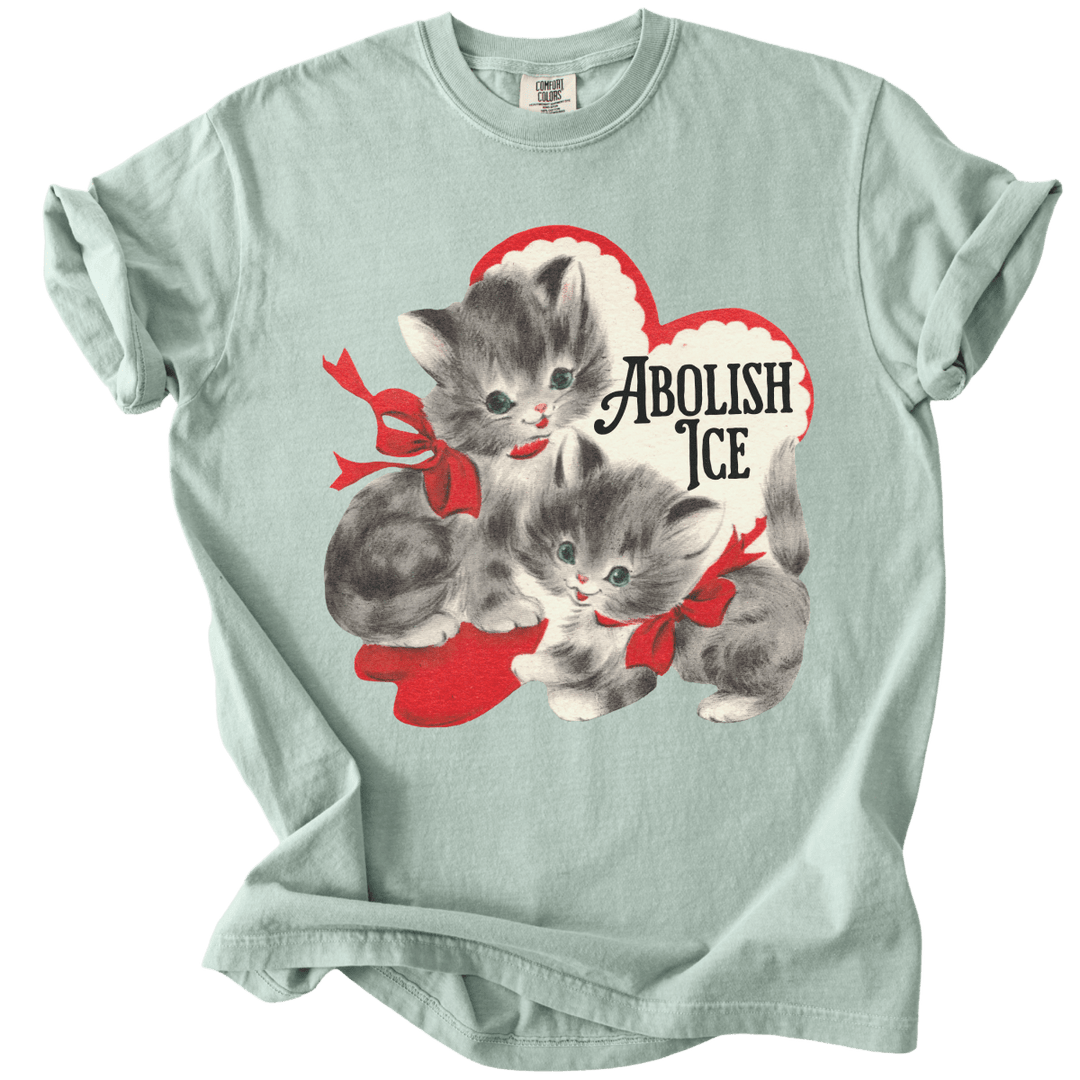 Retro Kittens Abolish ICE Tee - The Rogue Petal Co. - T-Shirt