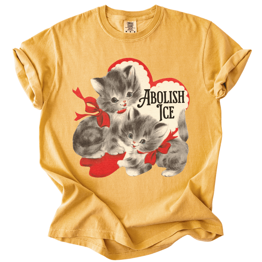 Retro Kittens Abolish ICE Tee - The Rogue Petal Co. - T-Shirt