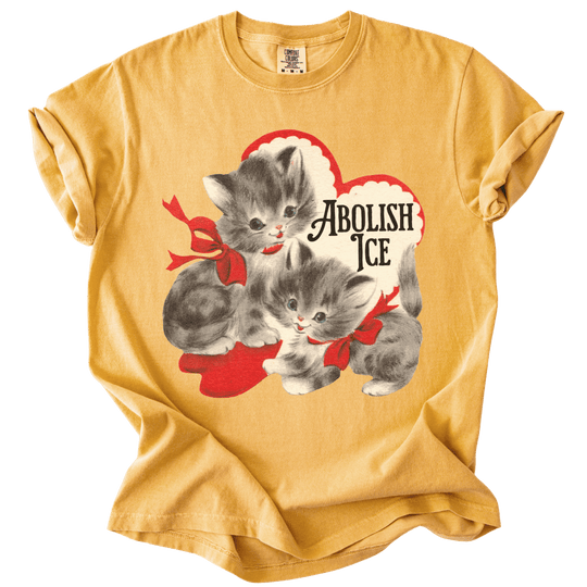 Retro Kittens Abolish ICE Tee - The Rogue Petal Co. - T-Shirt