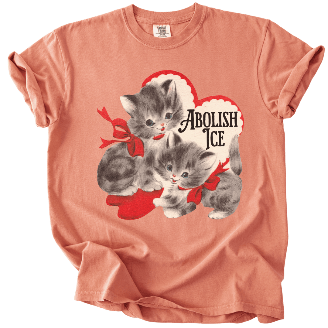 Retro Kittens Abolish ICE Tee - The Rogue Petal Co. - T-Shirt