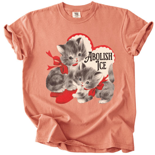 Retro Kittens Abolish ICE Tee - The Rogue Petal Co. - T-Shirt