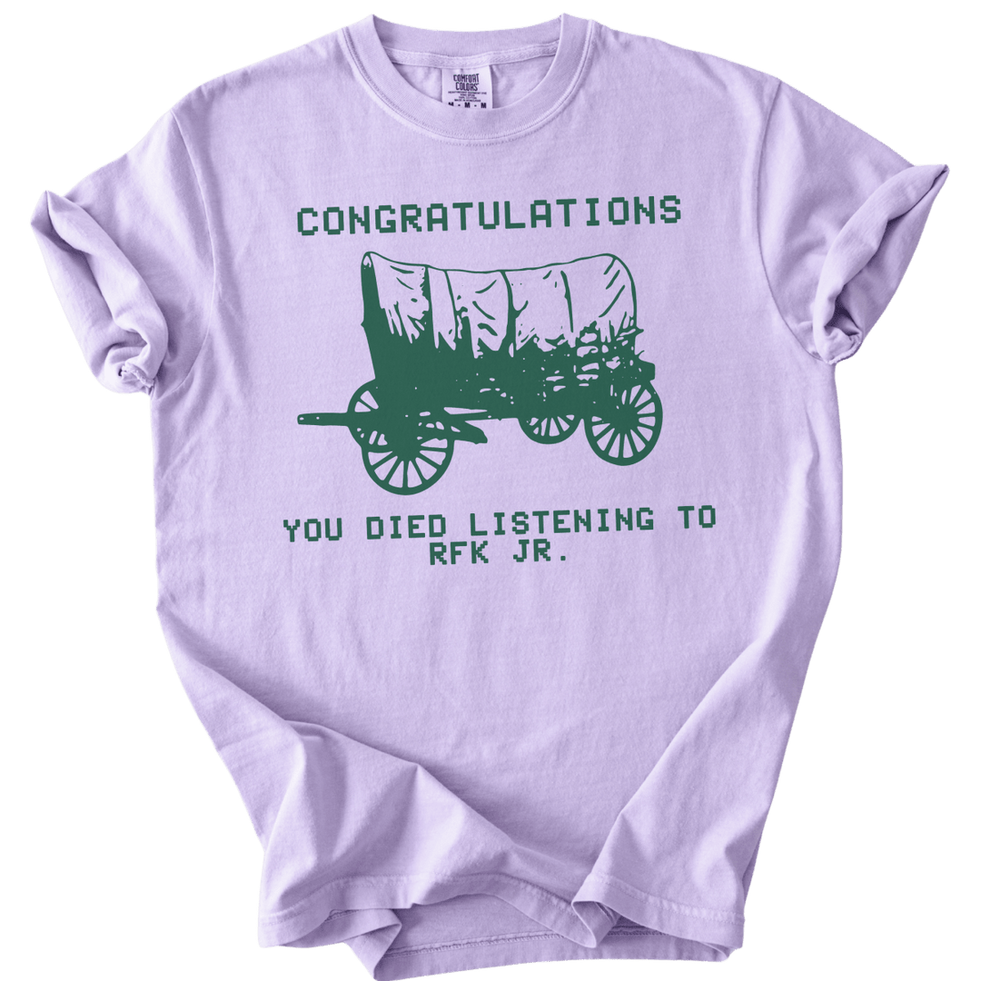 RFK Jr You Died On The Oregon Trail Parody Tee - The Rogue Petal Co. - T-Shirt