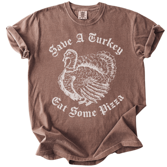 Save A Turkey Eat Pizza Tee - The Rogue Petal Co. - T-Shirt