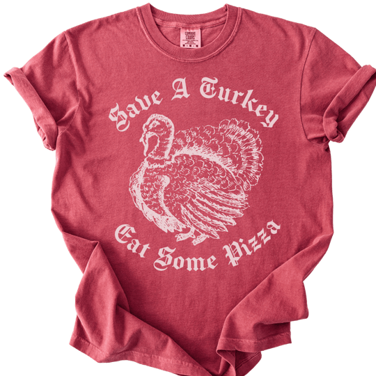 Save A Turkey Eat Pizza Tee - The Rogue Petal Co. - T-Shirt