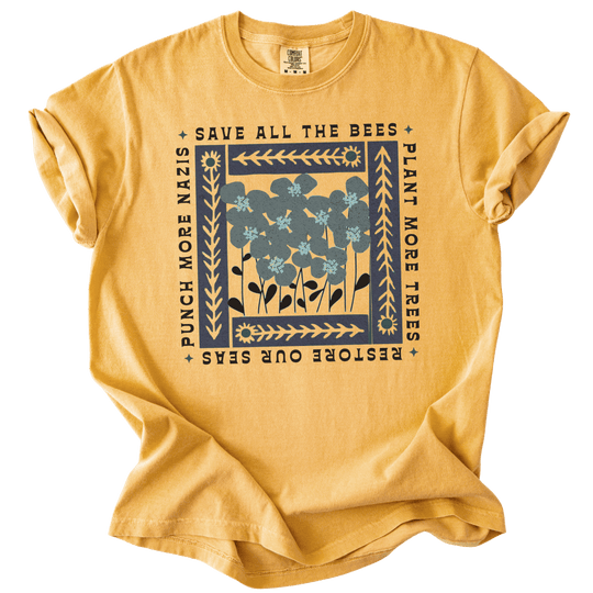 Save All The Bees Punch More Nazis Tee - The Rogue Petal Co. - T-Shirt