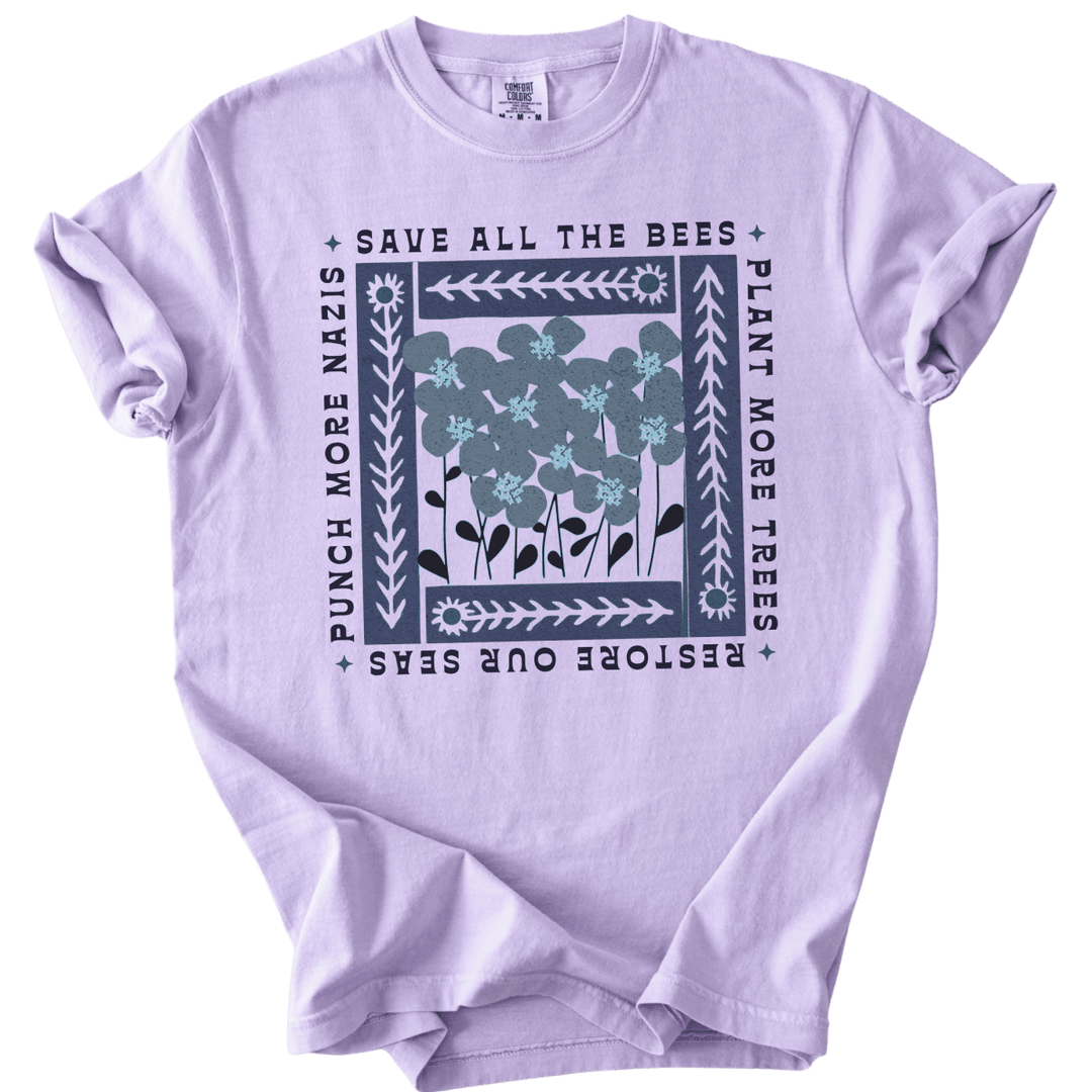 Save All The Bees Punch More Nazis Tee - The Rogue Petal Co. - T-Shirt