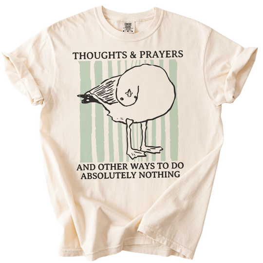Seagull Thoughts &amp; Prayers Tee - The Rogue Petal Co. - T-Shirt