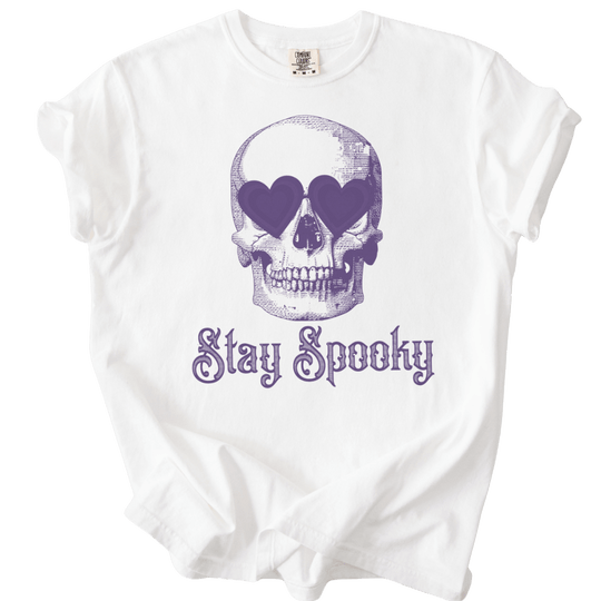 Stay Spooky Heart Eyes Skull Tee - The Rogue Petal Co. - T-Shirt