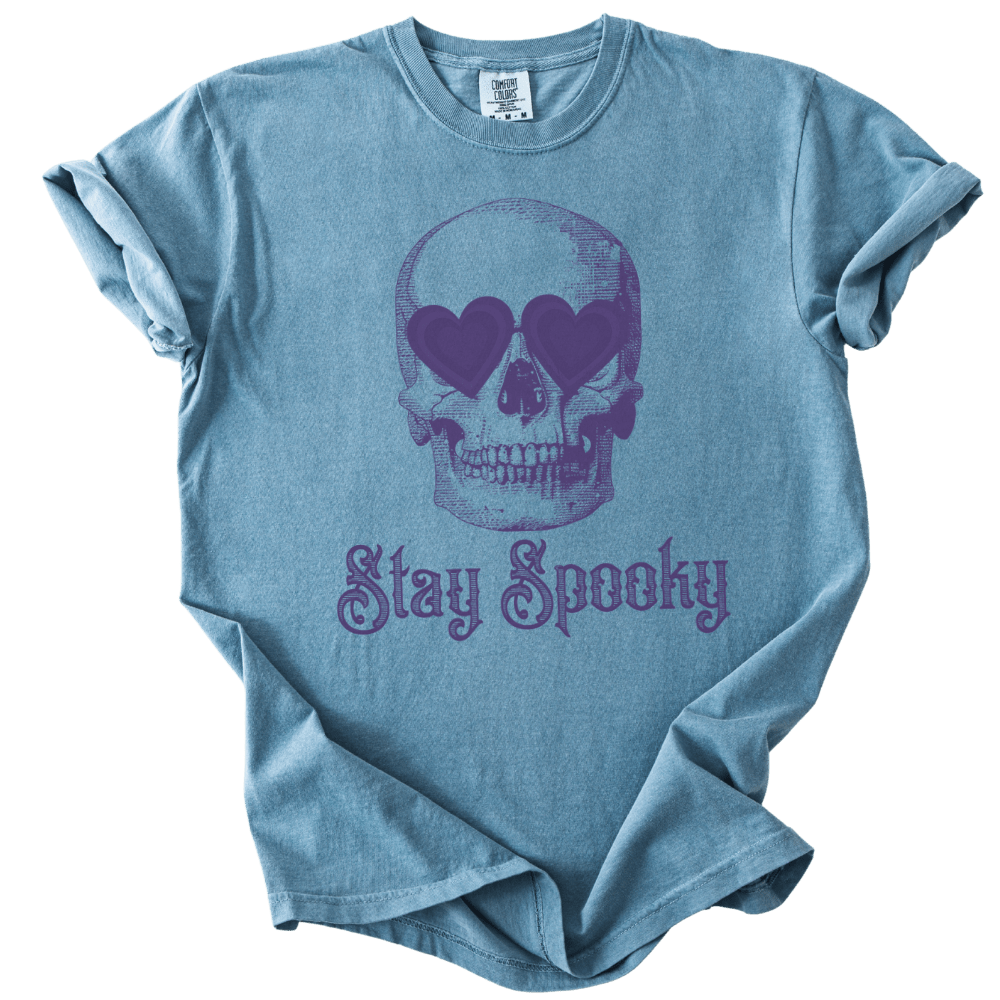 Stay Spooky Heart Eyes Skull Tee - The Rogue Petal Co. - T-Shirt
