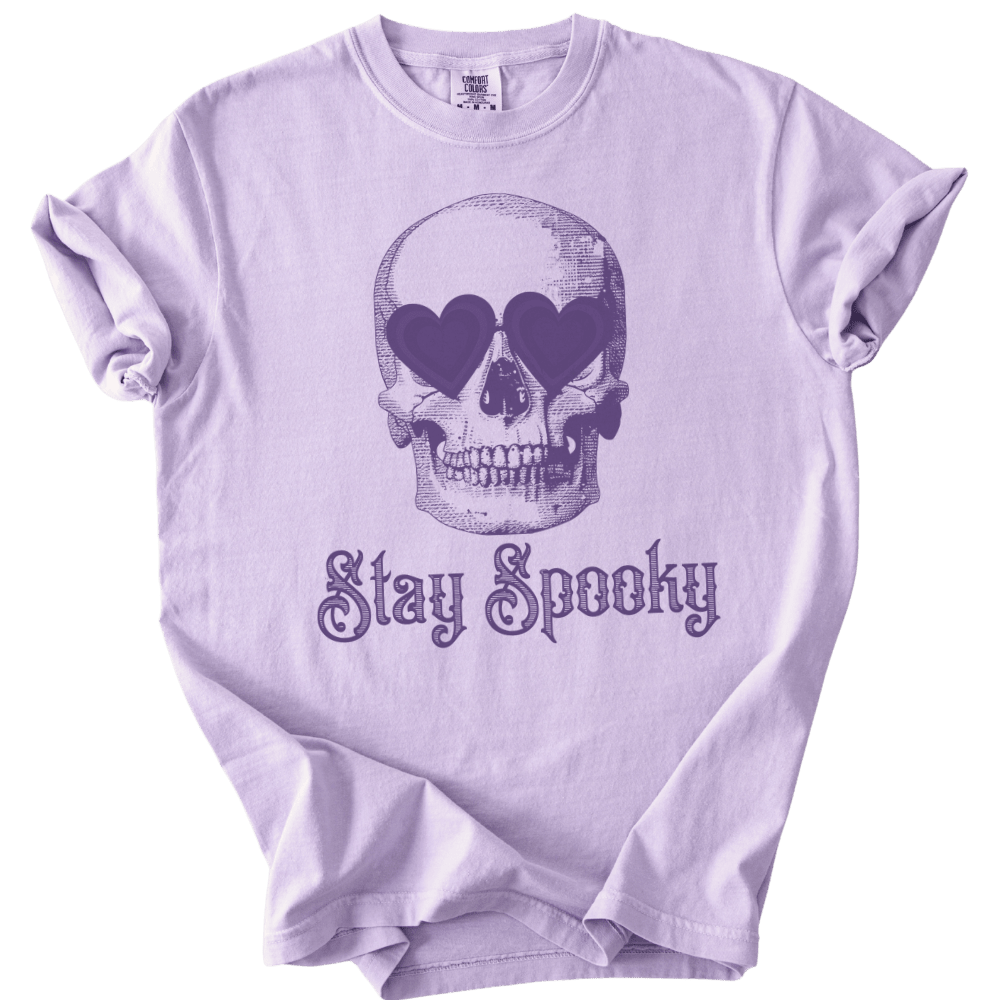 Stay Spooky Heart Eyes Skull Tee - The Rogue Petal Co. - T-Shirt