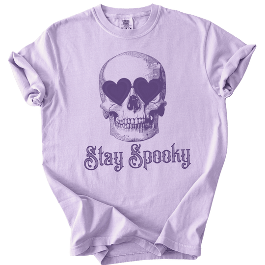 Stay Spooky Heart Eyes Skull Tee - The Rogue Petal Co. - T-Shirt