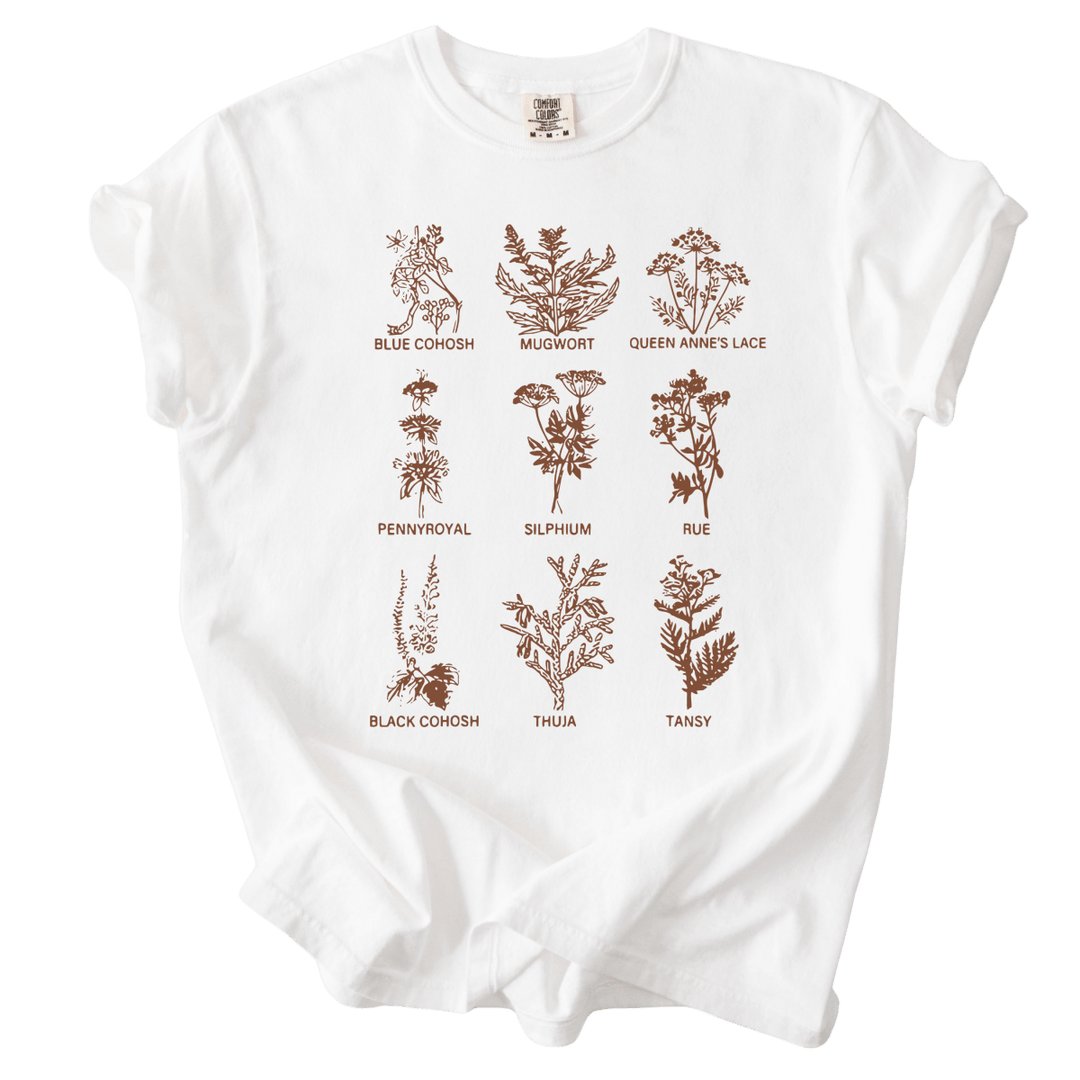 Subtle Pro Choice Abortion Herbs Tee - The Rogue Petal Co. - T-Shirt