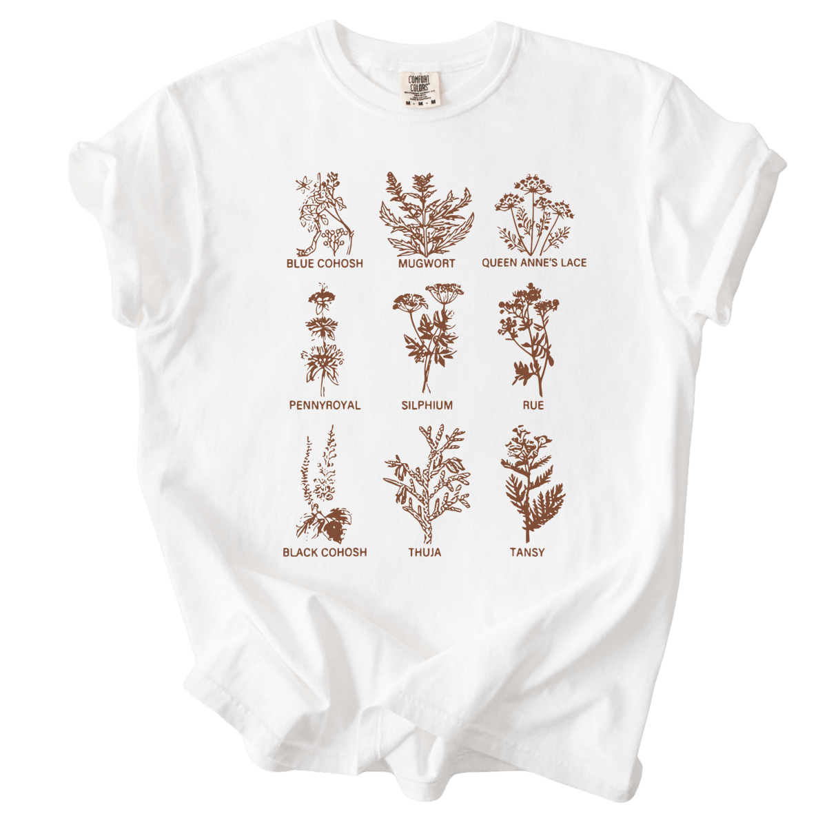 Subtle Pro Choice Abortion Herbs Tee - The Rogue Petal Co. - T-Shirt