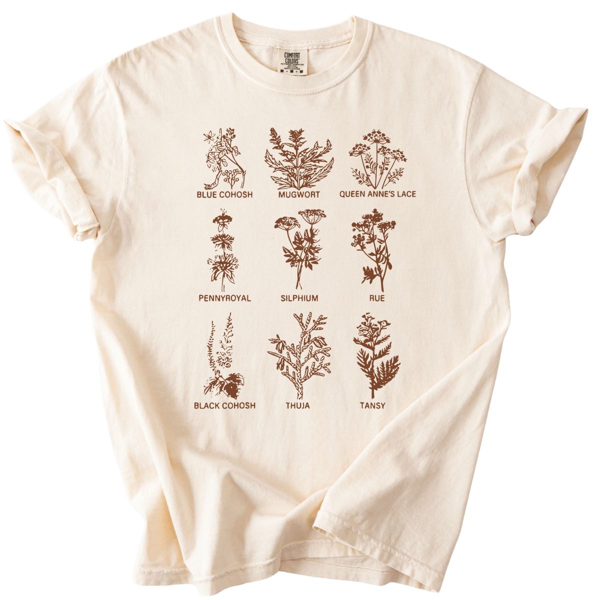Subtle Pro Choice Abortion Herbs Tee - The Rogue Petal Co. - T-Shirt