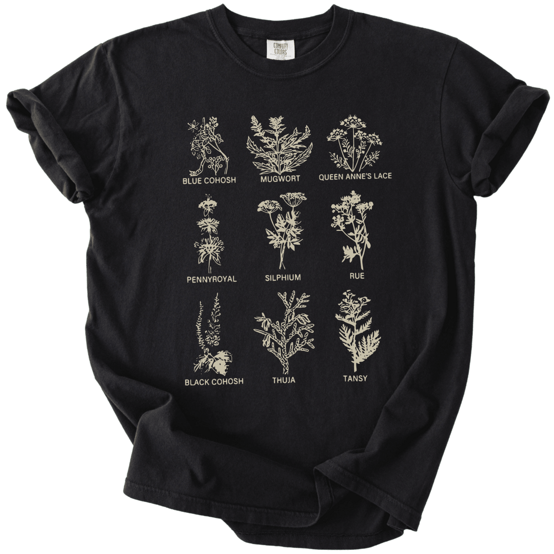 Subtle Pro Choice Abortion Herbs Tee - The Rogue Petal Co. - T-Shirt