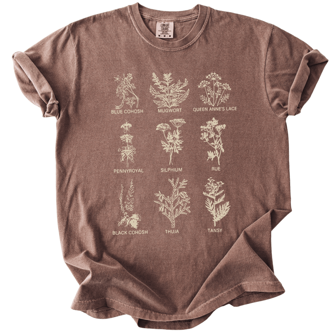 Subtle Pro Choice Abortion Herbs Tee - The Rogue Petal Co. - T-Shirt