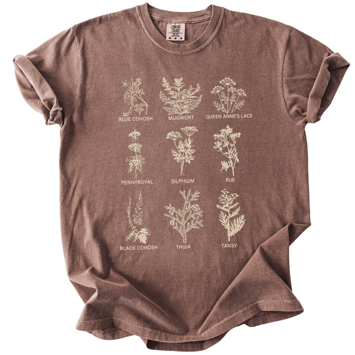 Subtle Pro Choice Abortion Herbs Tee - The Rogue Petal Co. - T-Shirt