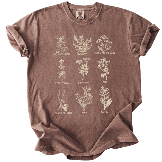 Subtle Pro Choice Abortion Herbs Tee - The Rogue Petal Co. - T-Shirt