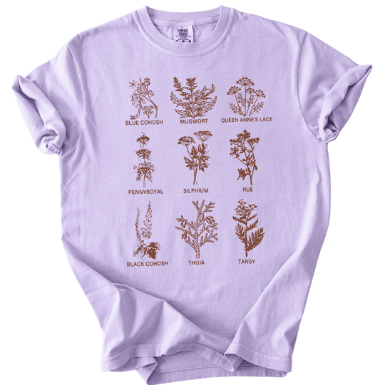 Subtle Pro Choice Abortion Herbs Tee - The Rogue Petal Co. - T-Shirt