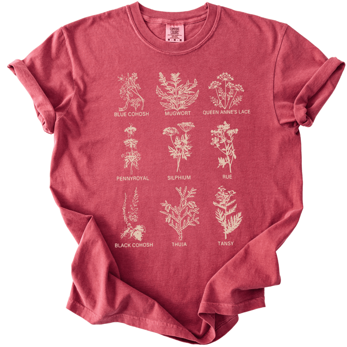 Subtle Pro Choice Abortion Herbs Tee - The Rogue Petal Co. - T-Shirt