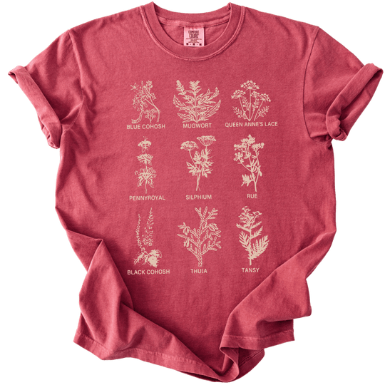 Subtle Pro Choice Abortion Herbs Tee - The Rogue Petal Co. - T-Shirt