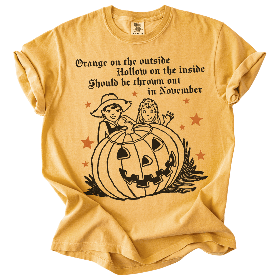 Subtle Trump Pumpkin Orange on The Outside Tee - The Rogue Petal Co. - T-Shirt