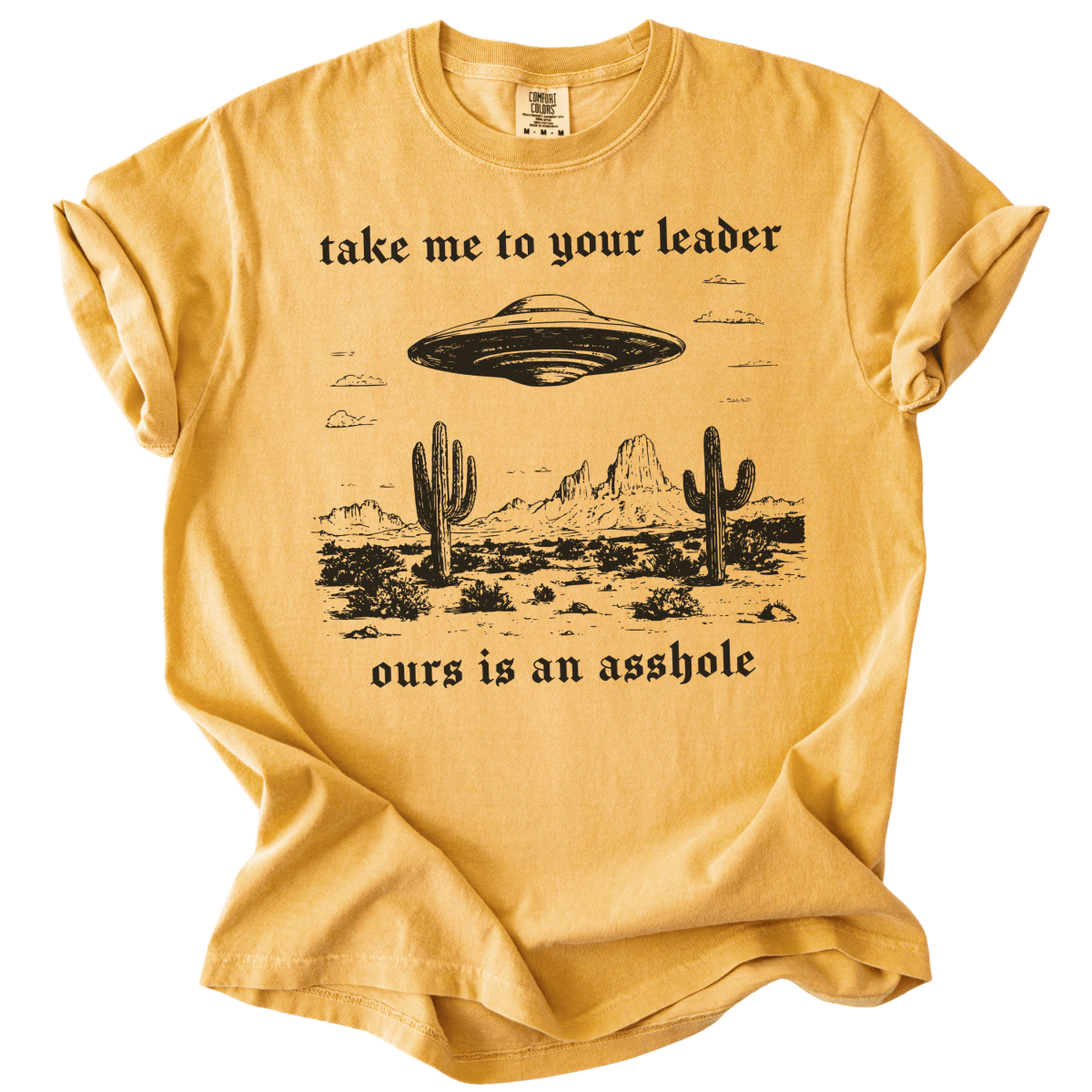 Take Me To Your Leader UFO Ours is an Asshole Tee - The Rogue Petal Co. - T-Shirt
