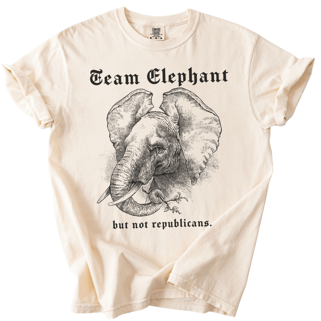 Team Elephant But Not Republicans Tee - The Rogue Petal Co. - T-Shirt