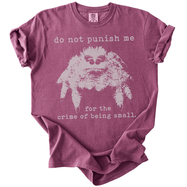 The Crime of Being Small Spider Tee - The Rogue Petal Co. - T-Shirt