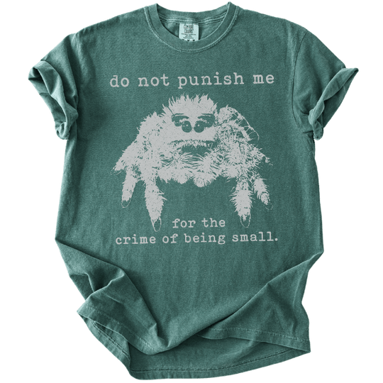 The Crime of Being Small Spider Tee - The Rogue Petal Co. - T-Shirt