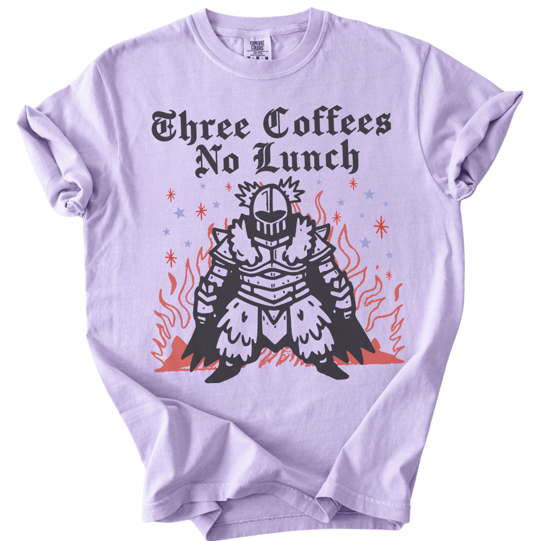 Three Coffees No Lunch Tee - The Rogue Petal Co. - T-Shirt