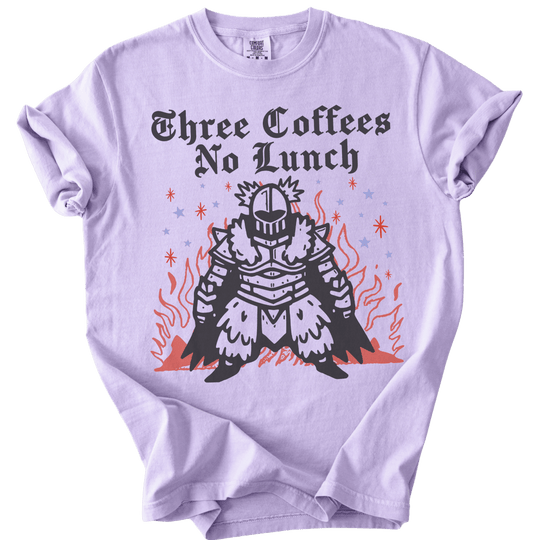Three Coffees No Lunch Tee - The Rogue Petal Co. - T-Shirt