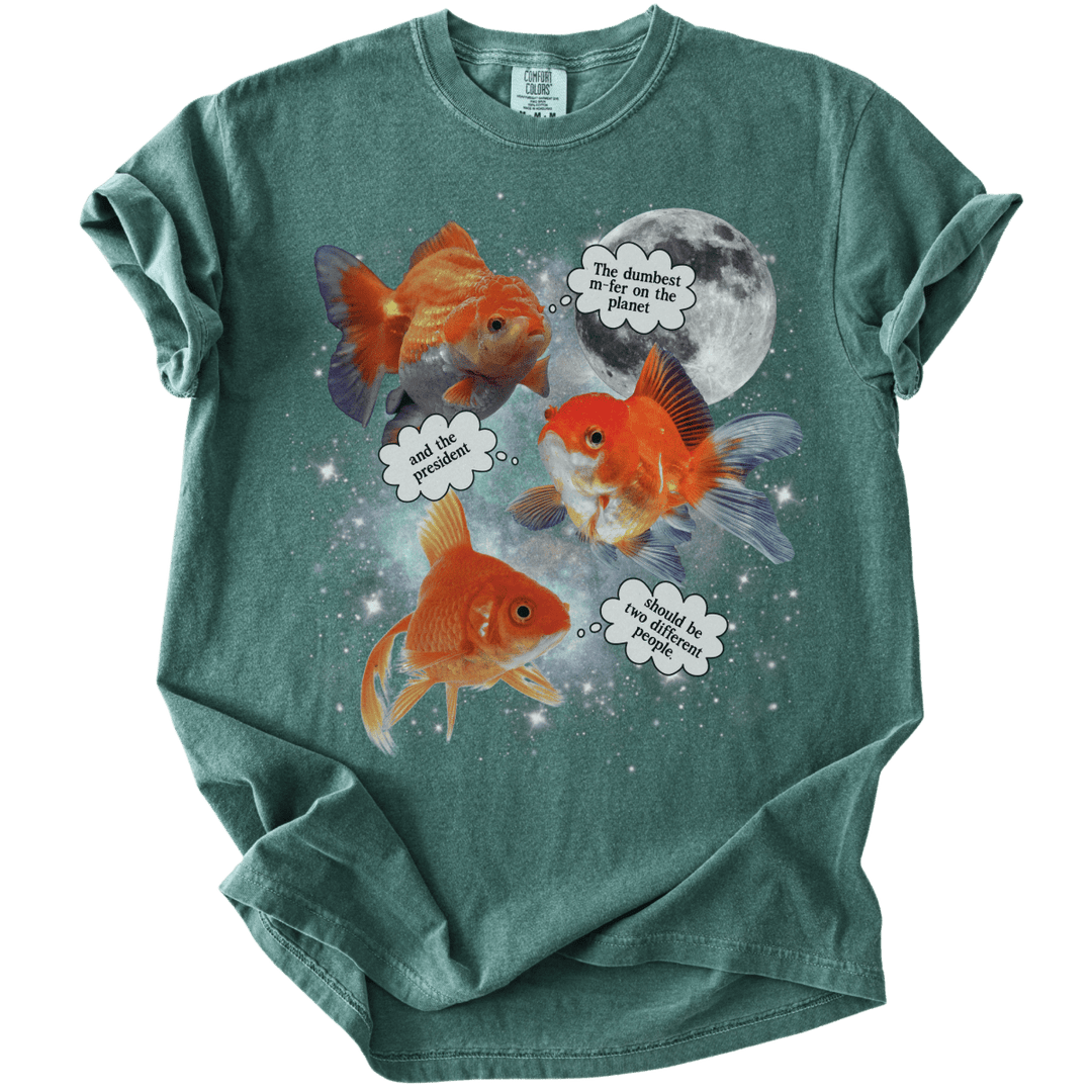 Three Moon Goldfish Thoughts Dumb M-fer Tee - The Rogue Petal Co. - T-Shirt