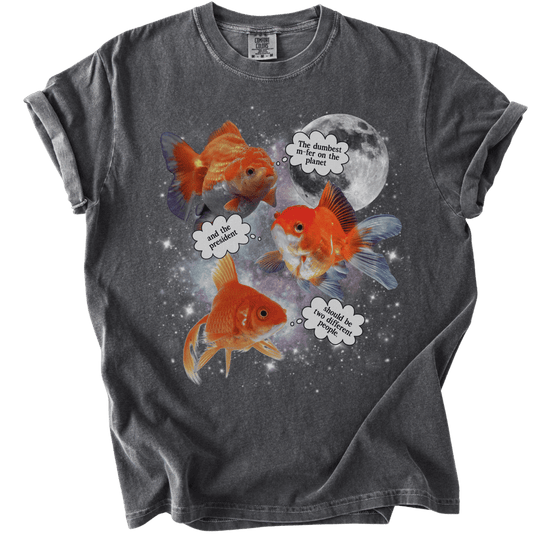 Three Moon Goldfish Thoughts Dumb M-fer Tee - The Rogue Petal Co. - T-Shirt
