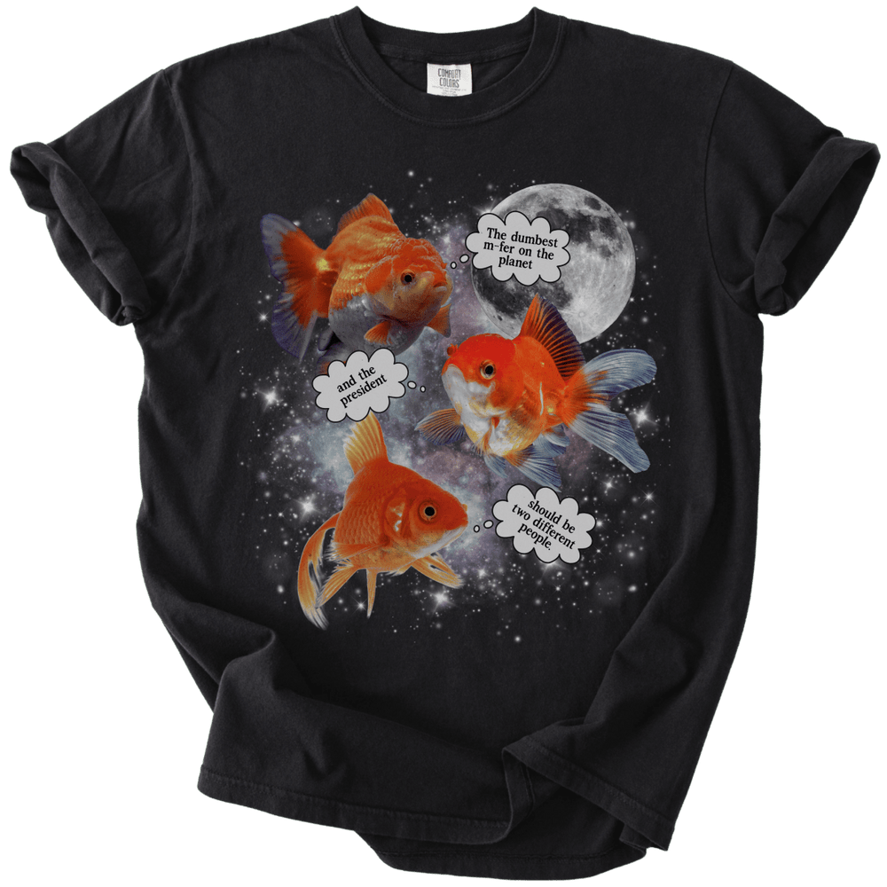 Three Moon Goldfish Thoughts Dumb M-fer Tee - The Rogue Petal Co. - T-Shirt