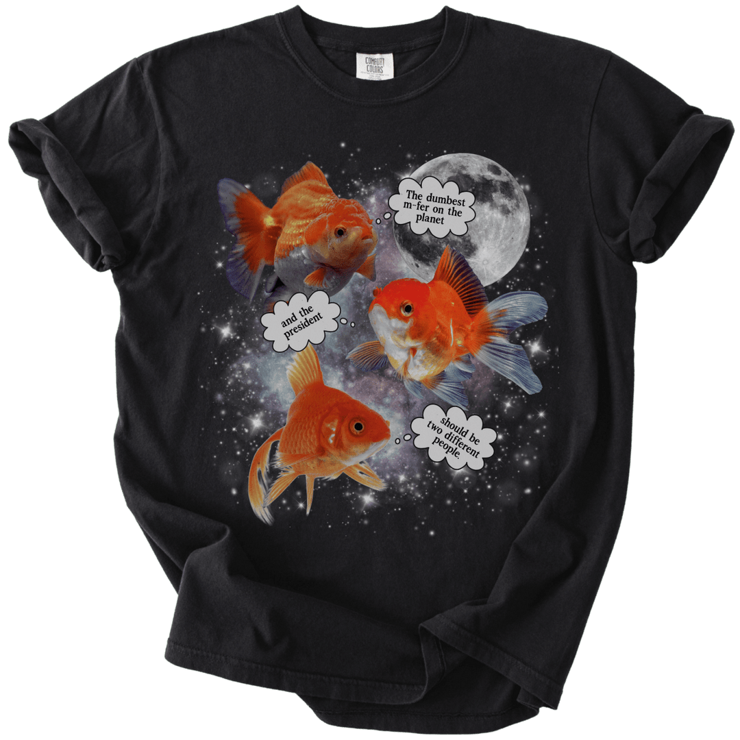 Three Moon Goldfish Thoughts Dumb M-fer Tee - The Rogue Petal Co. - T-Shirt