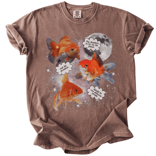 Three Moon Goldfish Thoughts Dumb M-fer Tee - The Rogue Petal Co. - T-Shirt