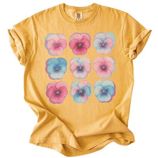 Trans Pride Pansies Tee - The Rogue Petal Co. - T-Shirt